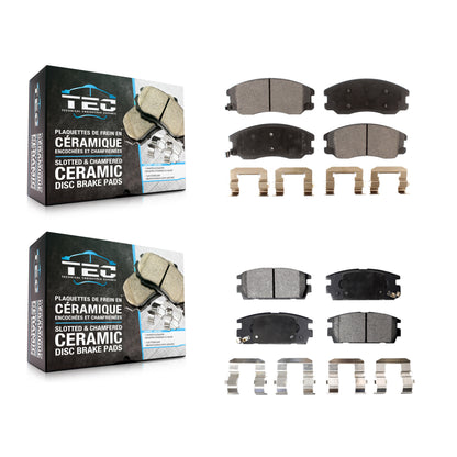 [Avant + Arrière] Kit de plaquette (céramique) de frein pour Chevrolet Equinox Saturn Vue Captiva Sport Pontiac Torrent Suzuki XL-7 KTC-100116