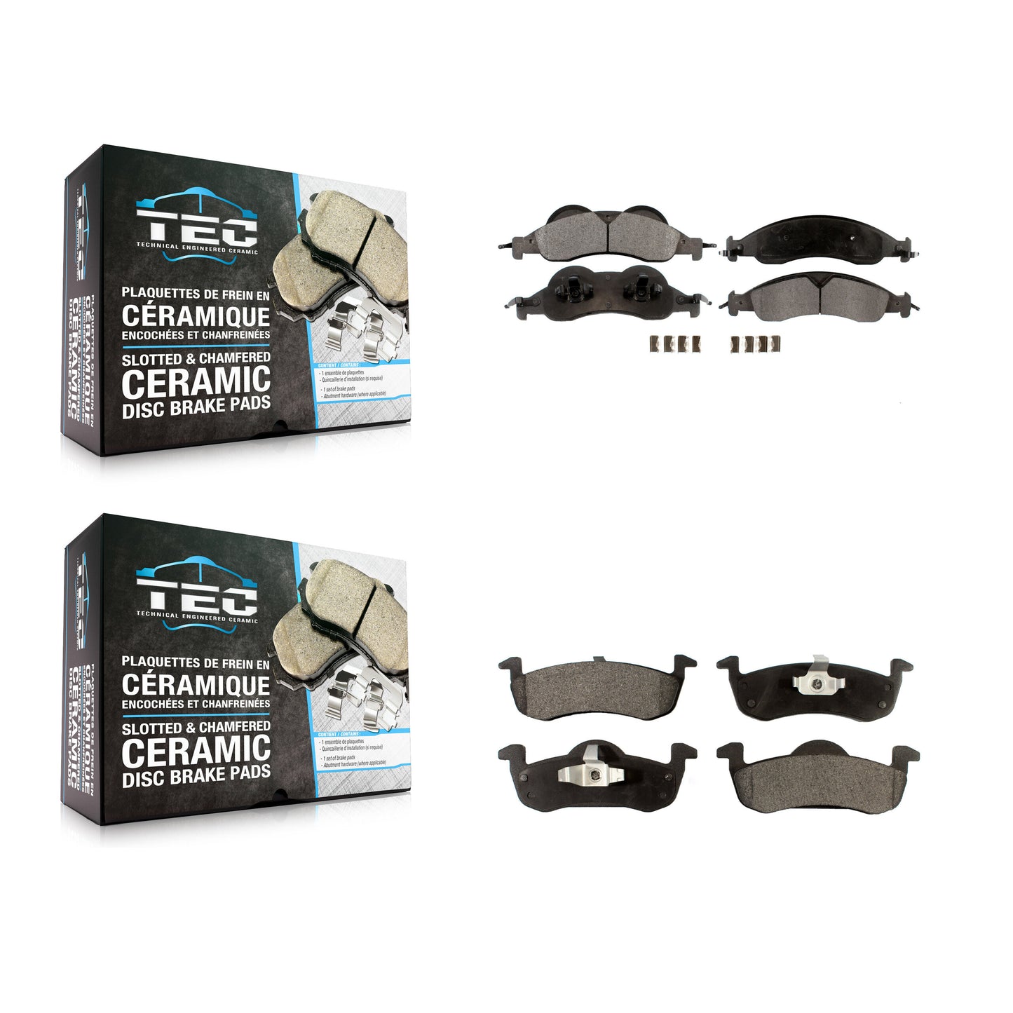 [Avant + Arrière] Kit de plaquette (céramique) de frein pour 2007-2009 Ford Expedition Lincoln Navigator KTC-100119