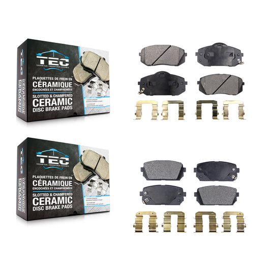 [Avant + Arrière] Kit de plaquette (céramique) de frein pour 2007-2012 Kia Rondo KTC-100126