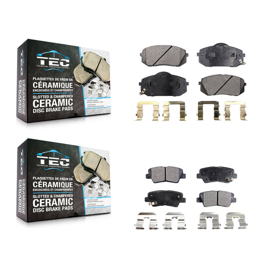 [Avant + Arrière] Kit de plaquette (céramique) de frein pour Hyundai Sonata Kia Cadenza Soul EV KTC-100127