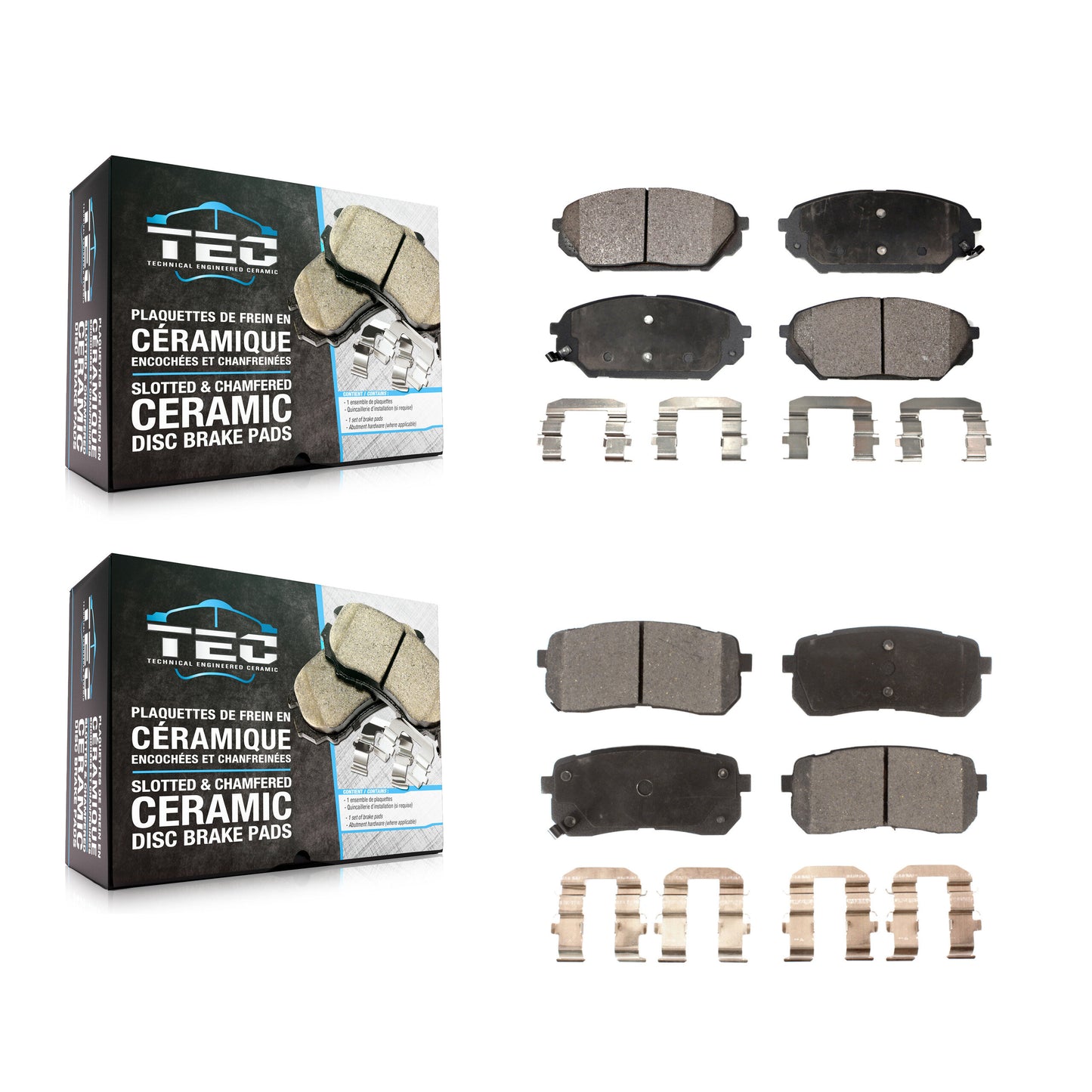 [Avant + Arrière] Kit de plaquette (céramique) de frein pour 2007-2012 Hyundai Veracruz KTC-100129