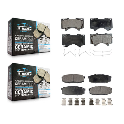 [Avant + Arrière] Kit de plaquette (céramique) de frein pour Toyota Tundra Sequoia Lexus LX570 Land Cruiser KTC-100130