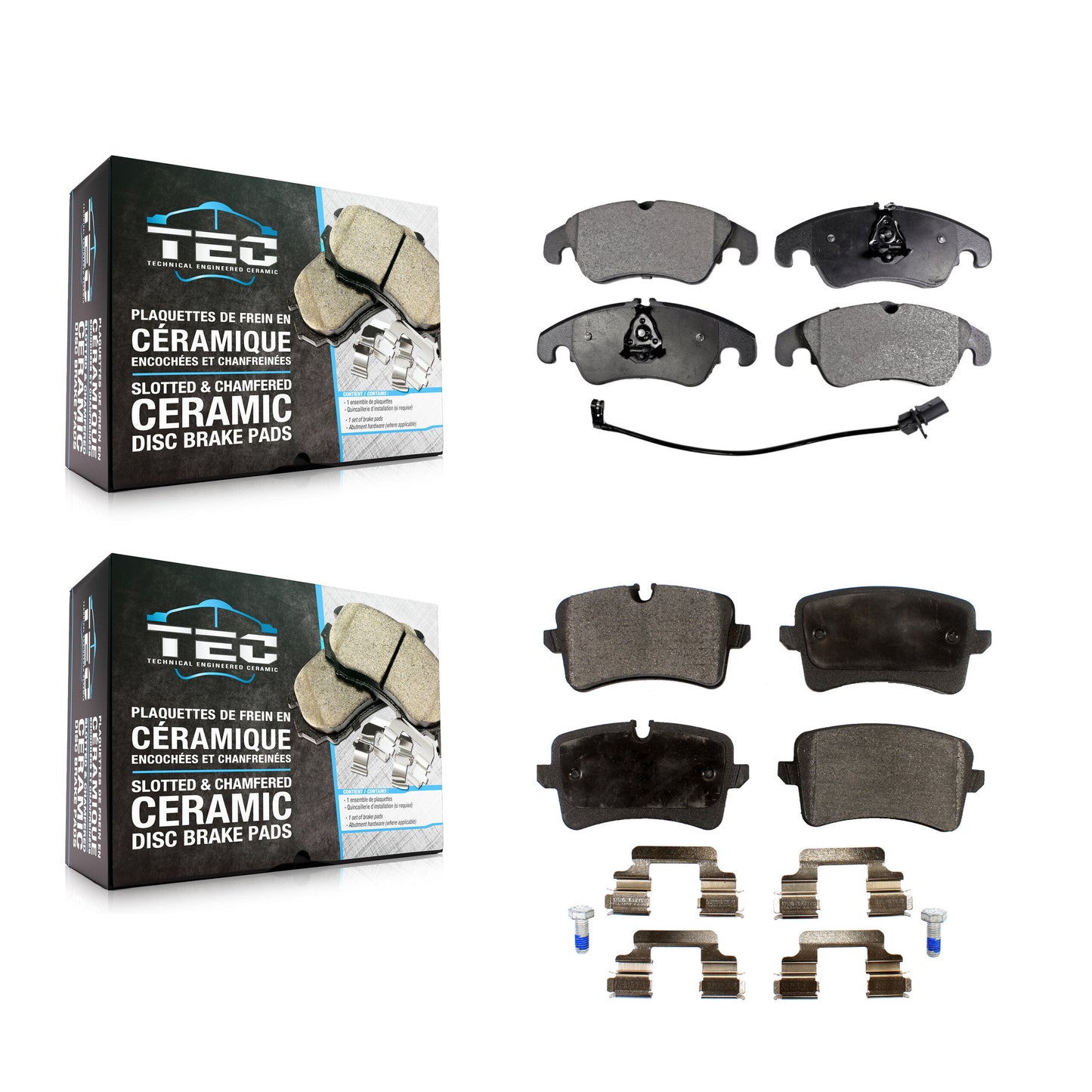 [Avant + Arrière] Kit de plaquette (céramique) de frein pour Audi A6 Quattro A7 KTC-100139