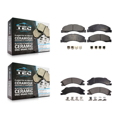 [Avant + Arrière] Kit de plaquette (céramique) de frein pour Ford E-350 Super Duty E-250 E-150 E-450 Econoline KTC-100143