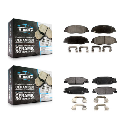 [Avant + Arrière] Kit de plaquette (céramique) de frein pour 2009-2011 Cadillac STS avec Base Brakes KTC-100149