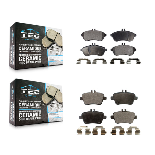[Avant + Arrière] Kit de plaquette (céramique) de frein pour 2012-2015 Mercedes-Benz SLK250 sans Sport Package KTC-100151