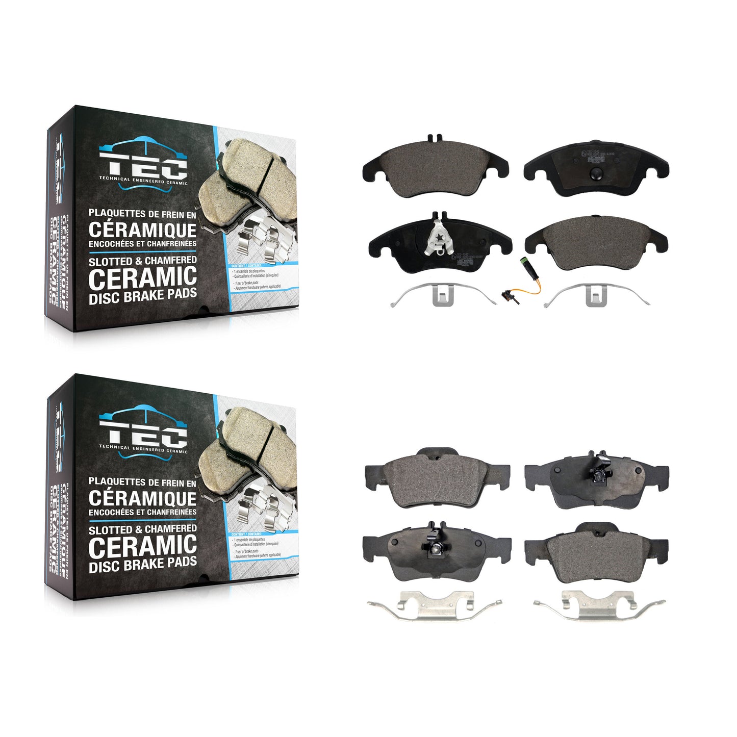 [Avant + Arrière] Kit de plaquette (céramique) de frein pour Mercedes-Benz E350 E400 CLS400 E250 KTC-100154