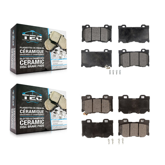 [Avant + Arrière] Kit de plaquette (céramique) de frein pour INFINITI G37 Q50 Q60 M37 Nissan 370Z Q70 Q70L QX70 M56 FX50 Z KTC-100155