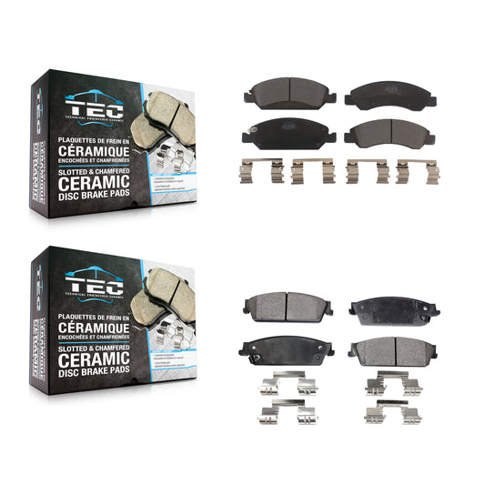 [Avant + Arrière] Kit de plaquette (céramique) de frein pour Chevrolet Silverado 1500 GMC Sierra Tahoe Suburban Yukon Cadillac XL Avalanche Escalade ESV EXT KTC-100158