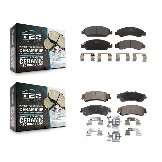 [Avant + Arrière] Kit de plaquette (céramique) de frein pour Chevrolet Silverado 1500 GMC Sierra Classic Drum rear brakes KTC-100160