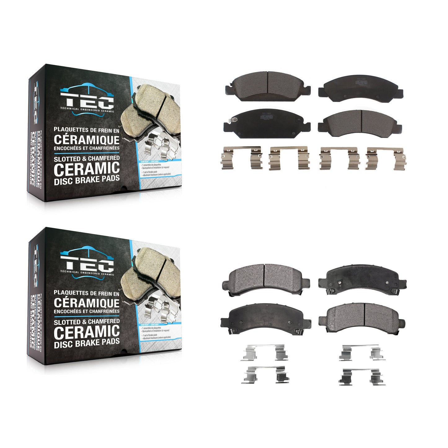 [Avant + Arrière] Kit de plaquette (céramique) de frein pour 2009-2014 Chevrolet Express 1500 GMC Savana KTC-100163
