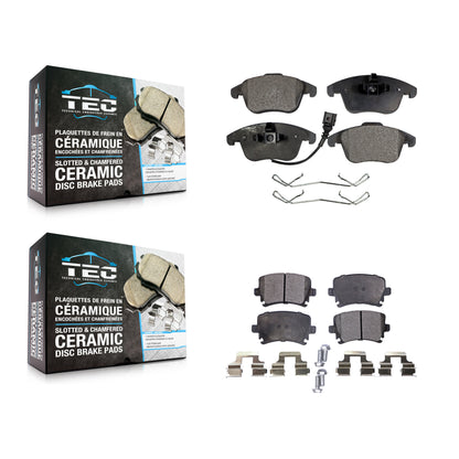 [Avant + Arrière] Kit de plaquette (céramique) de frein pour Volkswagen Tiguan Audi Q3 Limited Quattro KTC-100168