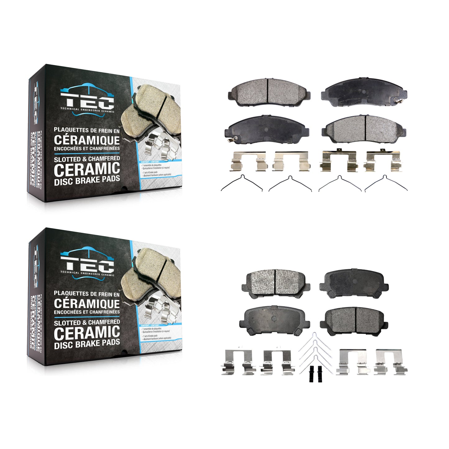 [Avant + Arrière] Kit de plaquette (céramique) de frein pour Honda Pilot Acura MDX ZDX KTC-100171