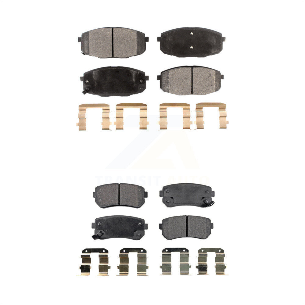 [Avant + Arrière] Kit de plaquette (céramique) de frein pour Hyundai Elantra Kia Forte Koup Forte5 KTC-100176 par TEC