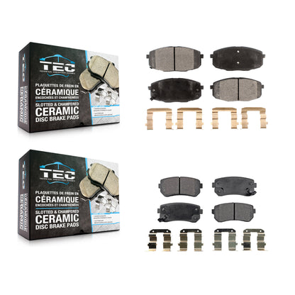 [Avant + Arrière] Kit de plaquette (céramique) de frein pour Hyundai Elantra Kia Forte Koup Forte5 KTC-100176