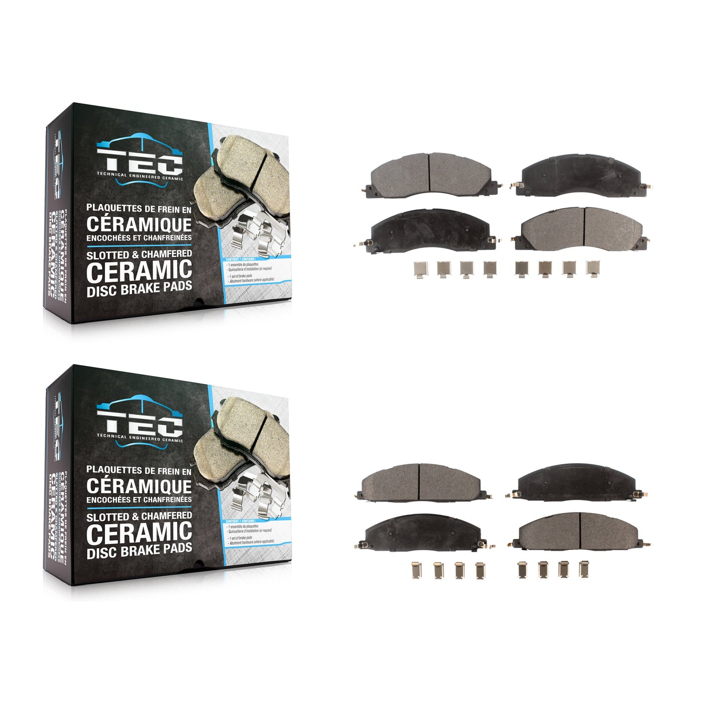 [Avant + Arrière] Kit de plaquette (céramique) de frein pour Ram 2500 3500 1500 Dodge KTC-100178