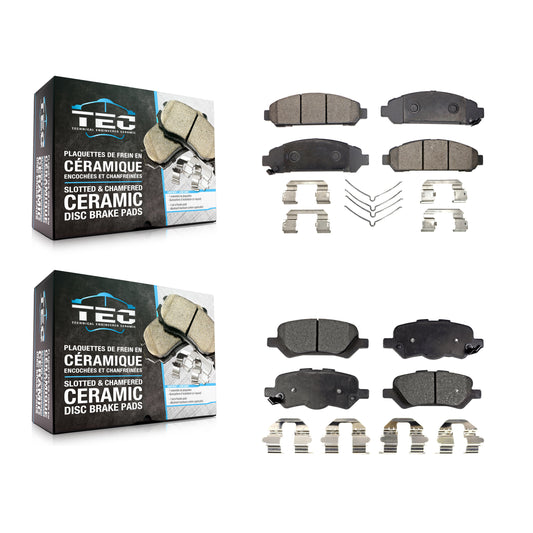 [Avant + Arrière] Kit de plaquette (céramique) de frein pour 2009-2016 Toyota Venza KTC-100179