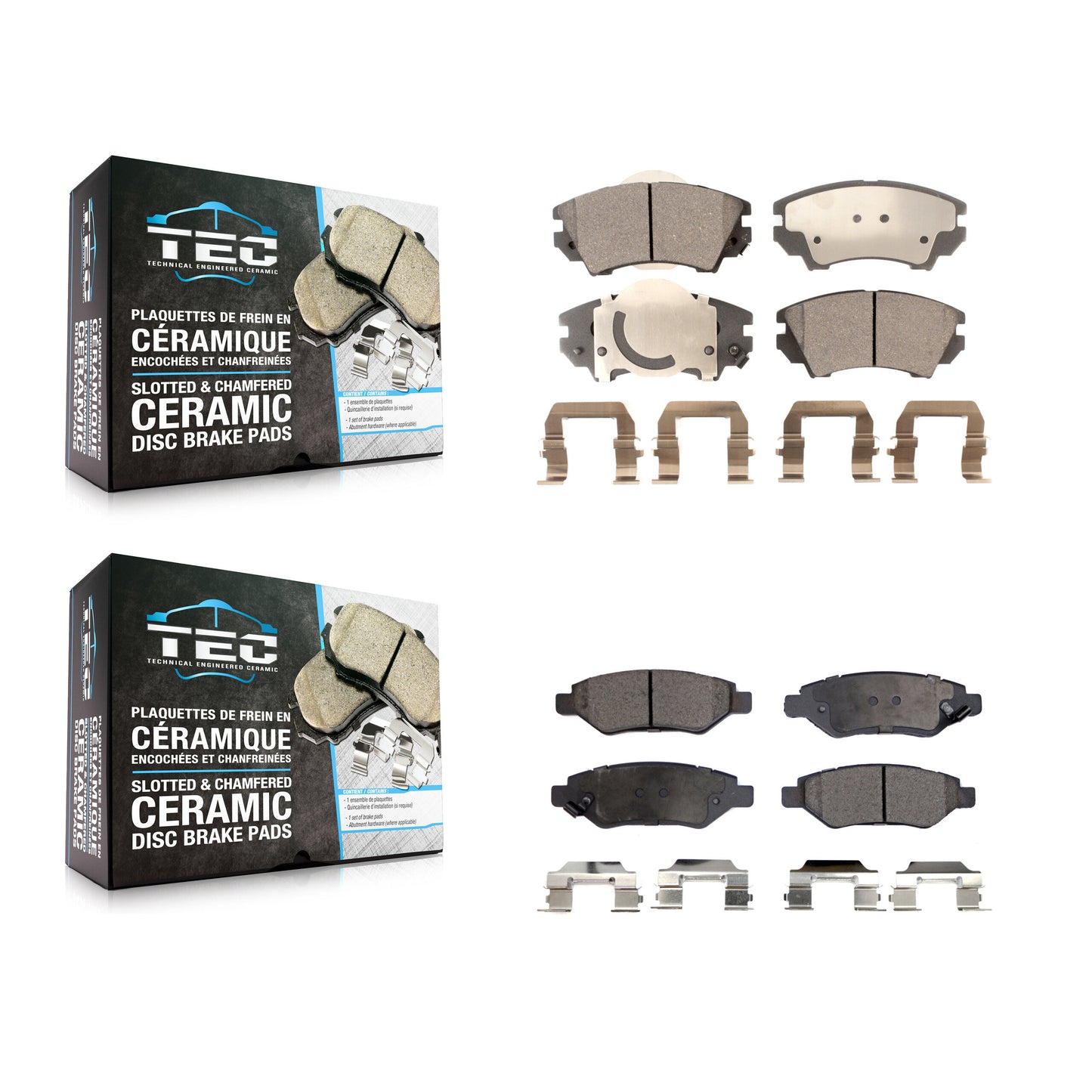 [Avant + Arrière] Kit de plaquette (céramique) de frein pour 2010-2015 Chevrolet Camaro LT LS KTC-100180