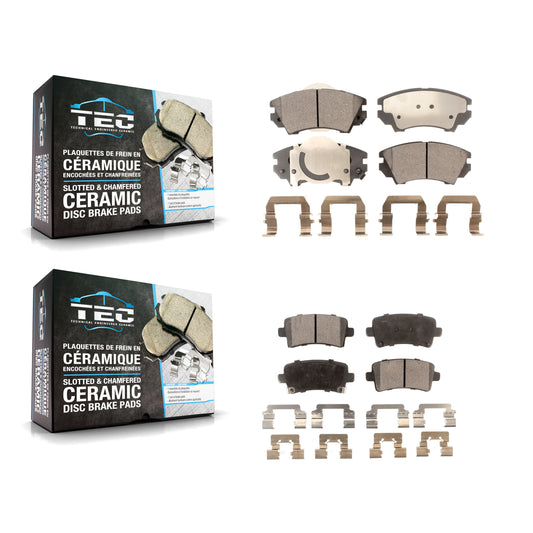 [Avant + Arrière] Kit de plaquette (céramique) de frein pour 2011 Saab 9-5 avec 321mm Diameter Rotor KTC-100181