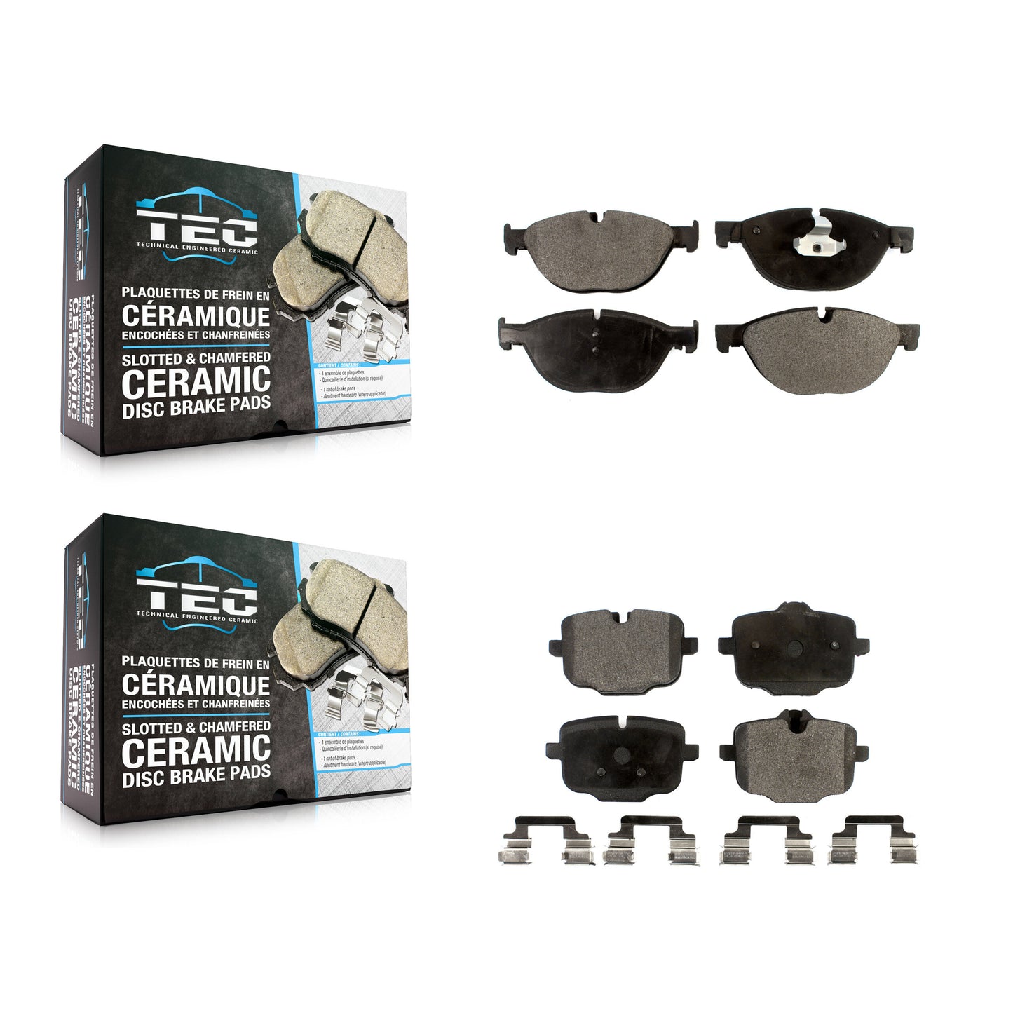 [Avant + Arrière] Kit de plaquette (céramique) de frein pour BMW 550i xDrive 650i Gran Coupe KTC-100187