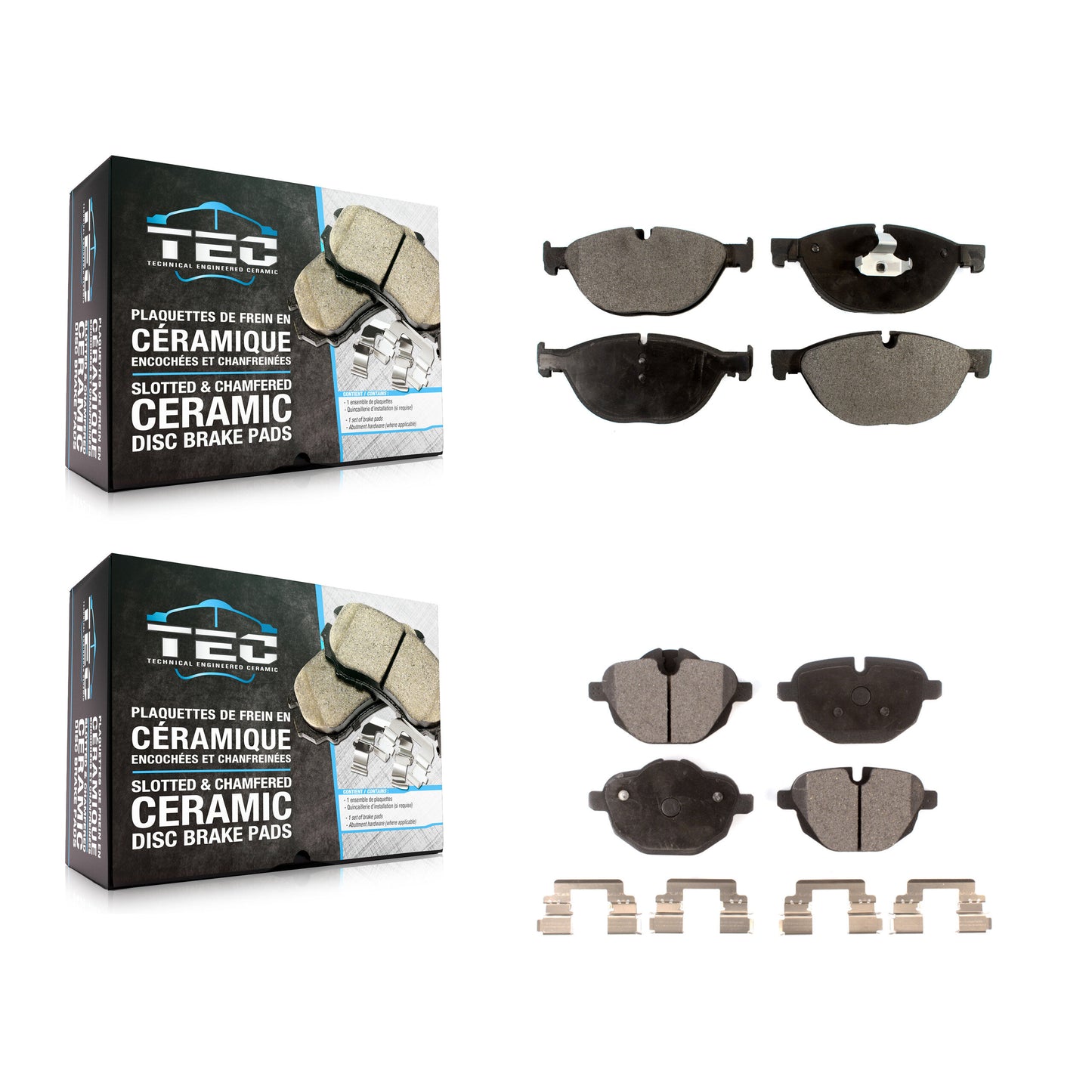 [Avant + Arrière] Kit de plaquette (céramique) de frein pour 2012-2013 BMW 528i xDrive avec Performance Brakes KTC-100188