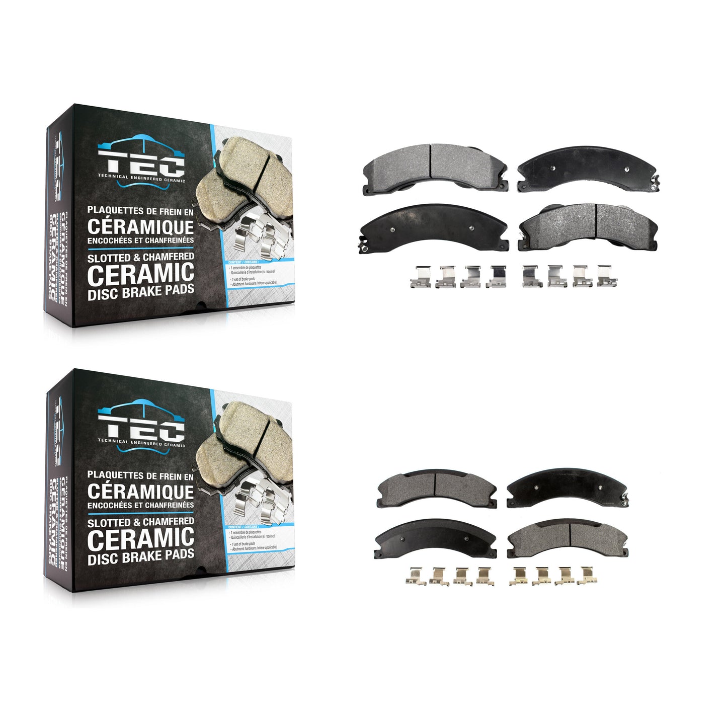 [Avant + Arrière] Kit de plaquette (céramique) de frein pour Nissan NV2500 TITAN XD NV3500 NV1500 KTC-100190