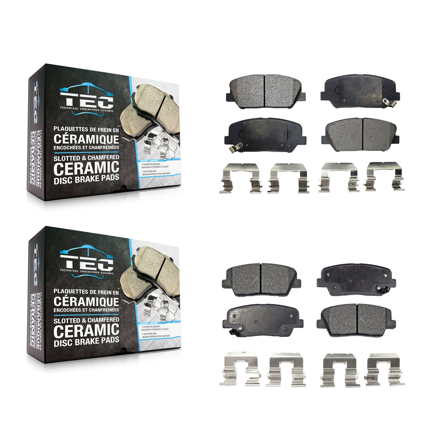 [Avant + Arrière] Kit de plaquette (céramique) de frein pour Hyundai Genesis Coupe KTC-100193