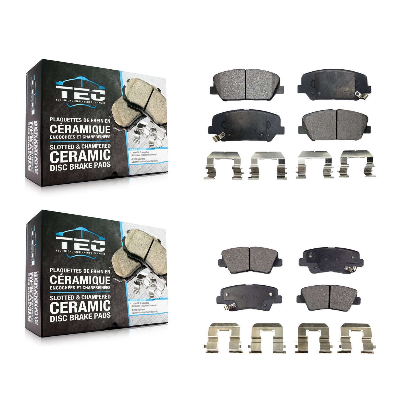 [Avant + Arrière] Kit de plaquette (céramique) de frein pour Kia Optima 2.0L KTC-100194