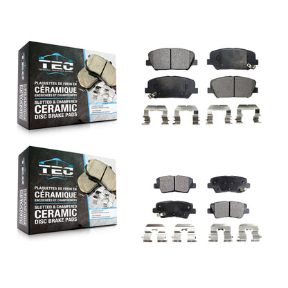 [Avant + Arrière] Kit de plaquette (céramique) de frein pour Kia Optima Hyundai Veloster Forte Koup KTC-100195