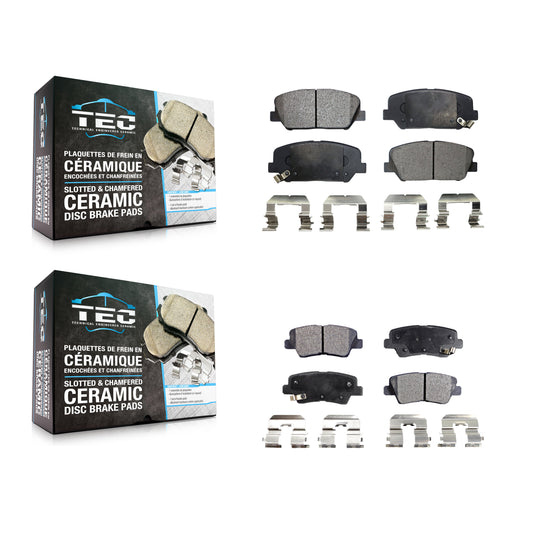 [Avant + Arrière] Kit de plaquette (céramique) de frein pour Kia Optima Hyundai Veloster Forte Koup KTC-100195