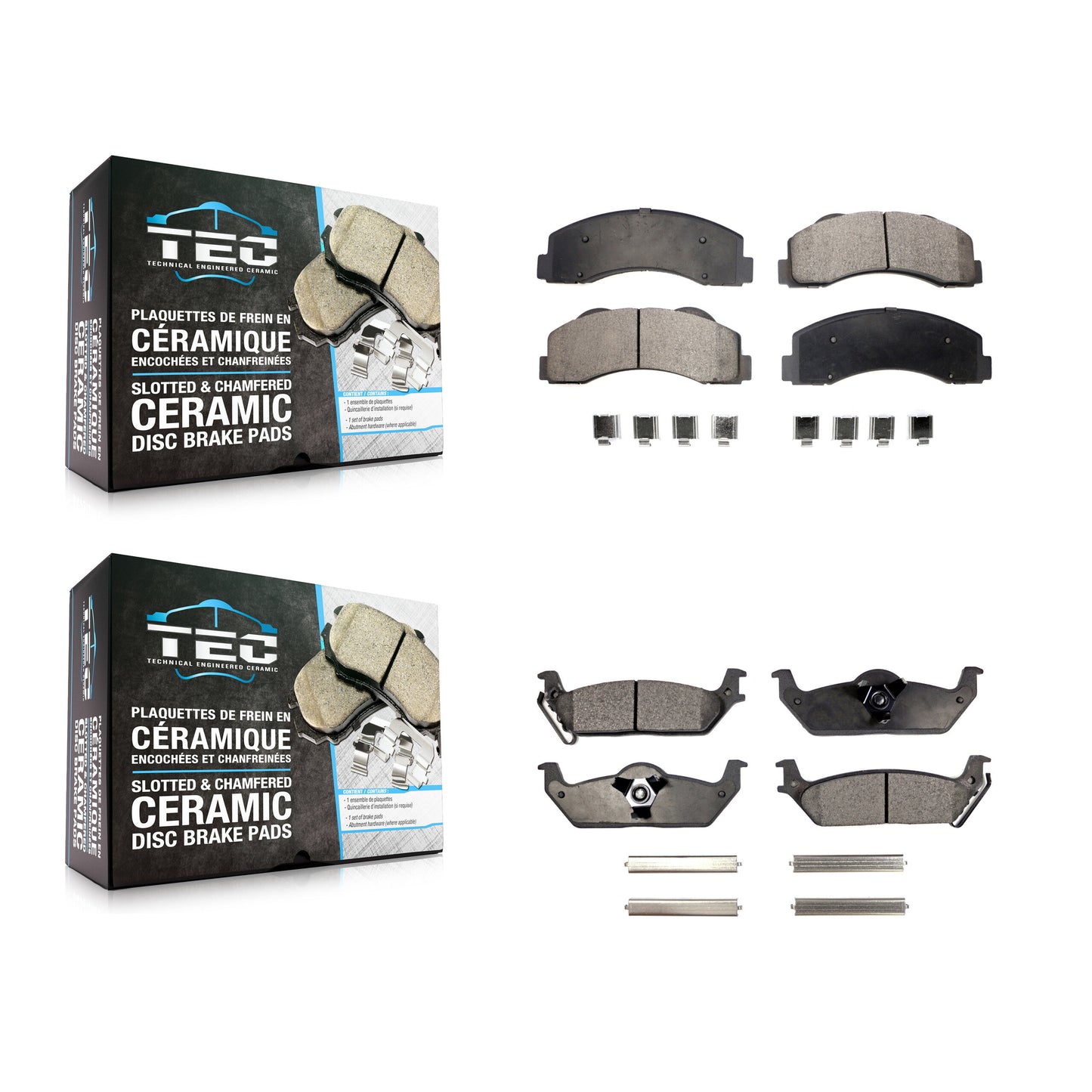 [Avant + Arrière] Kit de plaquette (céramique) de frein pour 2010-2011 Ford F-150 KTC-100196