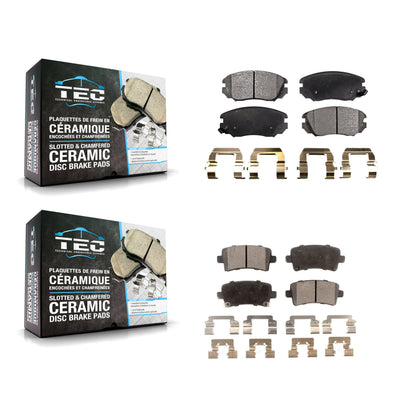 [Avant + Arrière] Kit de plaquette (céramique) de frein pour Chevrolet Malibu Buick Impala LaCrosse Regal Limited Saab 9-5 Allure KTC-100200