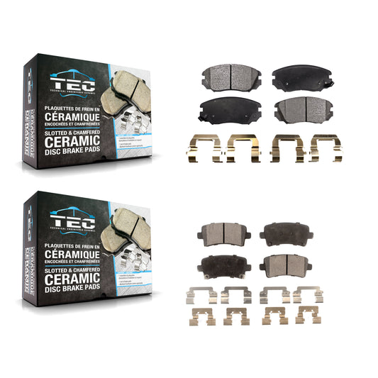 [Avant + Arrière] Kit de plaquette (céramique) de frein pour Chevrolet Malibu Buick Impala LaCrosse Regal Limited Saab 9-5 Allure KTC-100200