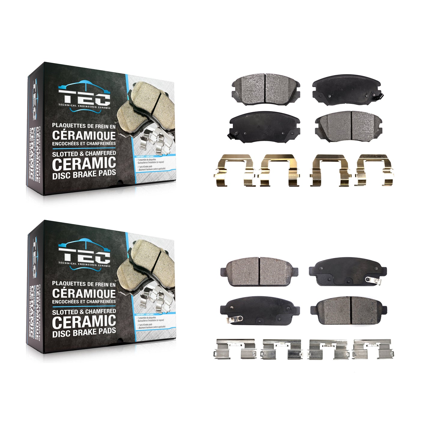 [Avant + Arrière] Kit de plaquette (céramique) de frein pour Buick Cascada Cadillac ELR KTC-100201