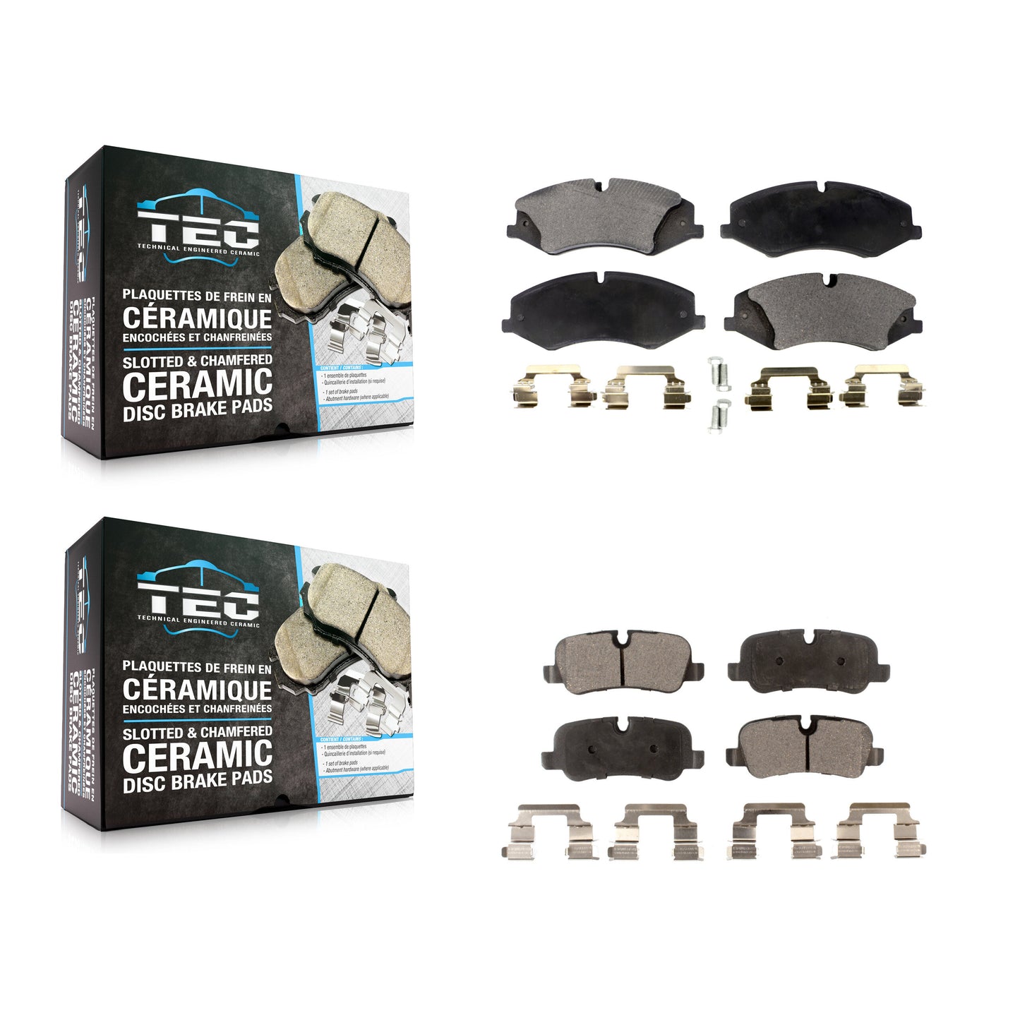[Avant + Arrière] Kit de plaquette (céramique) de frein pour Land Rover LR4 Range Sport KTC-100203