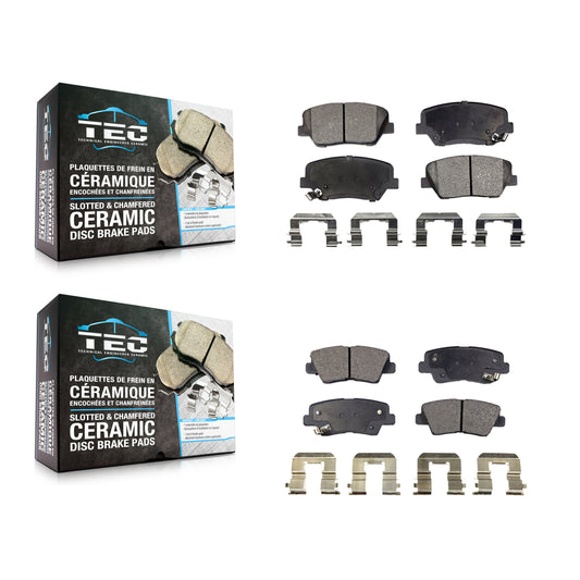 [Avant + Arrière] Kit de plaquette (céramique) de frein pour 2012-2017 Hyundai Azera KTC-100205