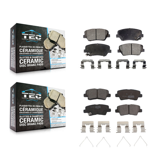 [Avant + Arrière] Kit de plaquette (céramique) de frein pour 2014-2017 Kia Rondo avec Electric Parking KTC-100207