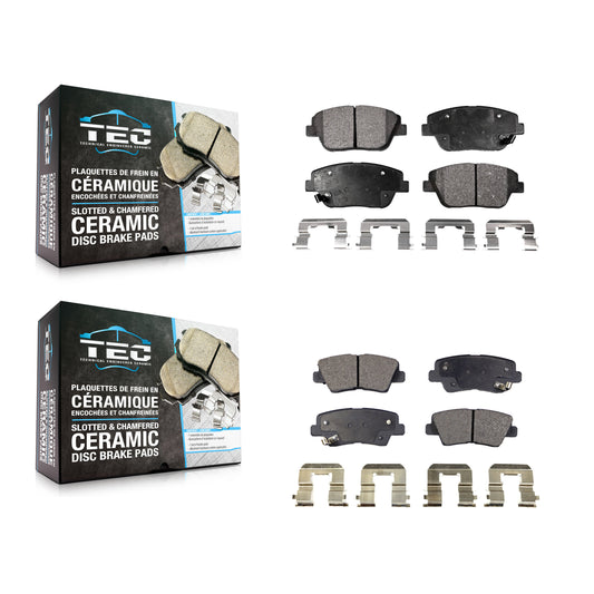 [Avant + Arrière] Kit de plaquette (céramique) de frein pour Hyundai Sonata Kia Optima KTC-100208