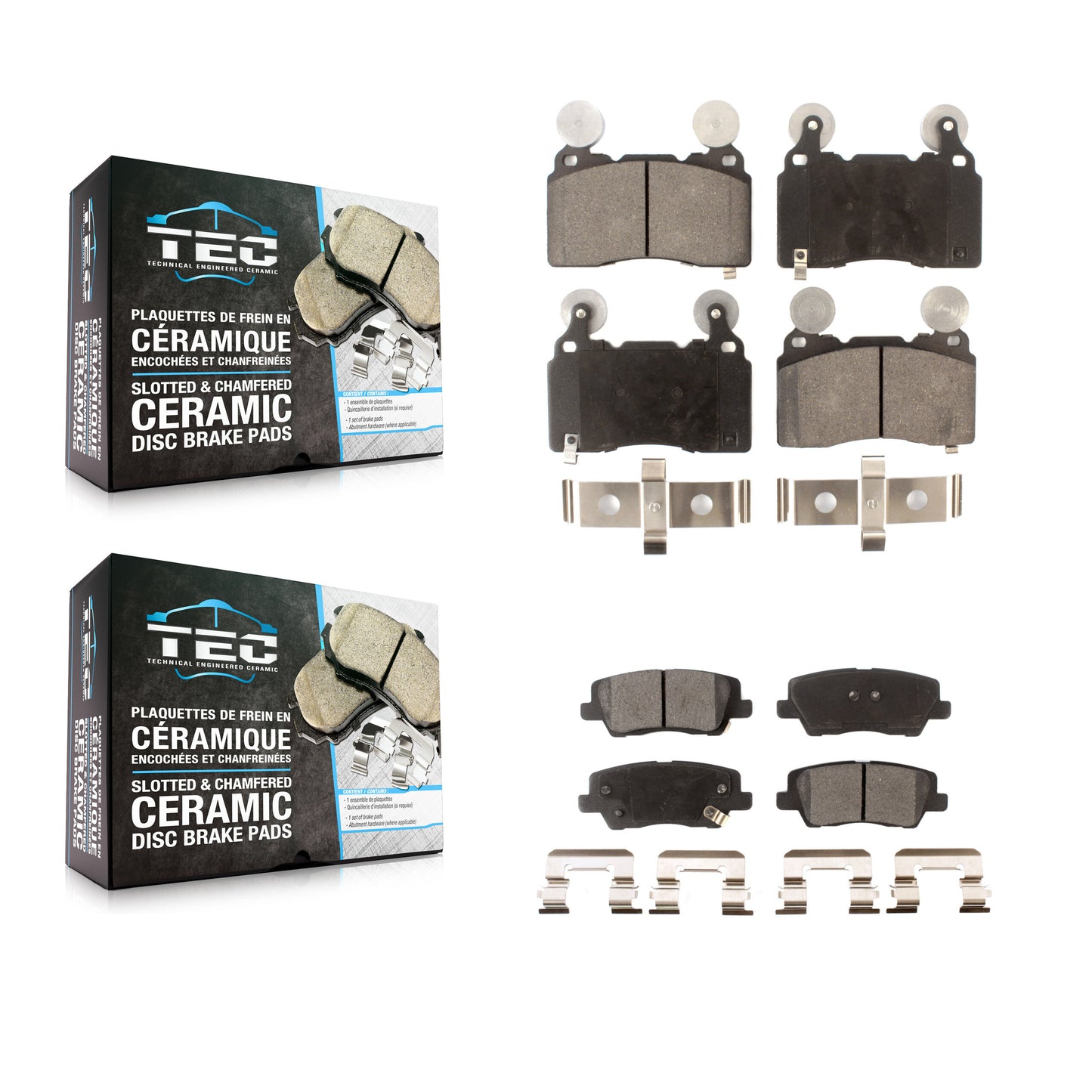 [Avant + Arrière] Kit de plaquette (céramique) de frein pour Cadillac CTS KTC-100219