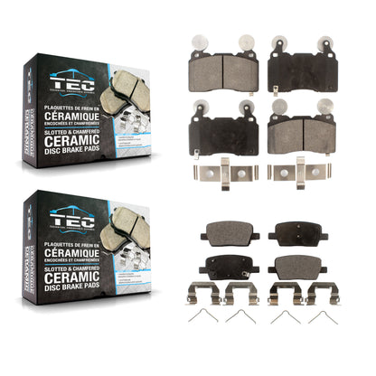[Avant + Arrière] Kit de plaquette (céramique) de frein pour 2016-2020 Cadillac CT6 avec 345mm Diameter Rotor KTC-100220