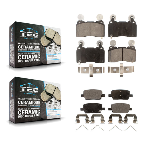 [Avant + Arrière] Kit de plaquette (céramique) de frein pour 2016-2020 Cadillac CT6 avec 345mm Diameter Rotor KTC-100220