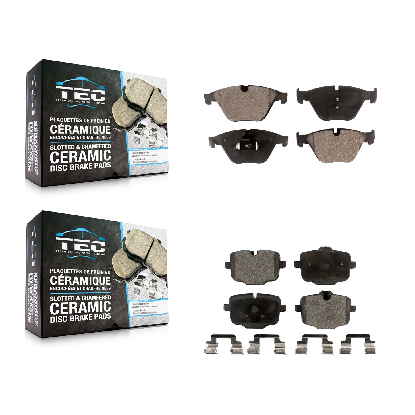 [Avant + Arrière] Kit de plaquette (céramique) de frein pour BMW 535i 640i Gran Coupe xDrive KTC-100222