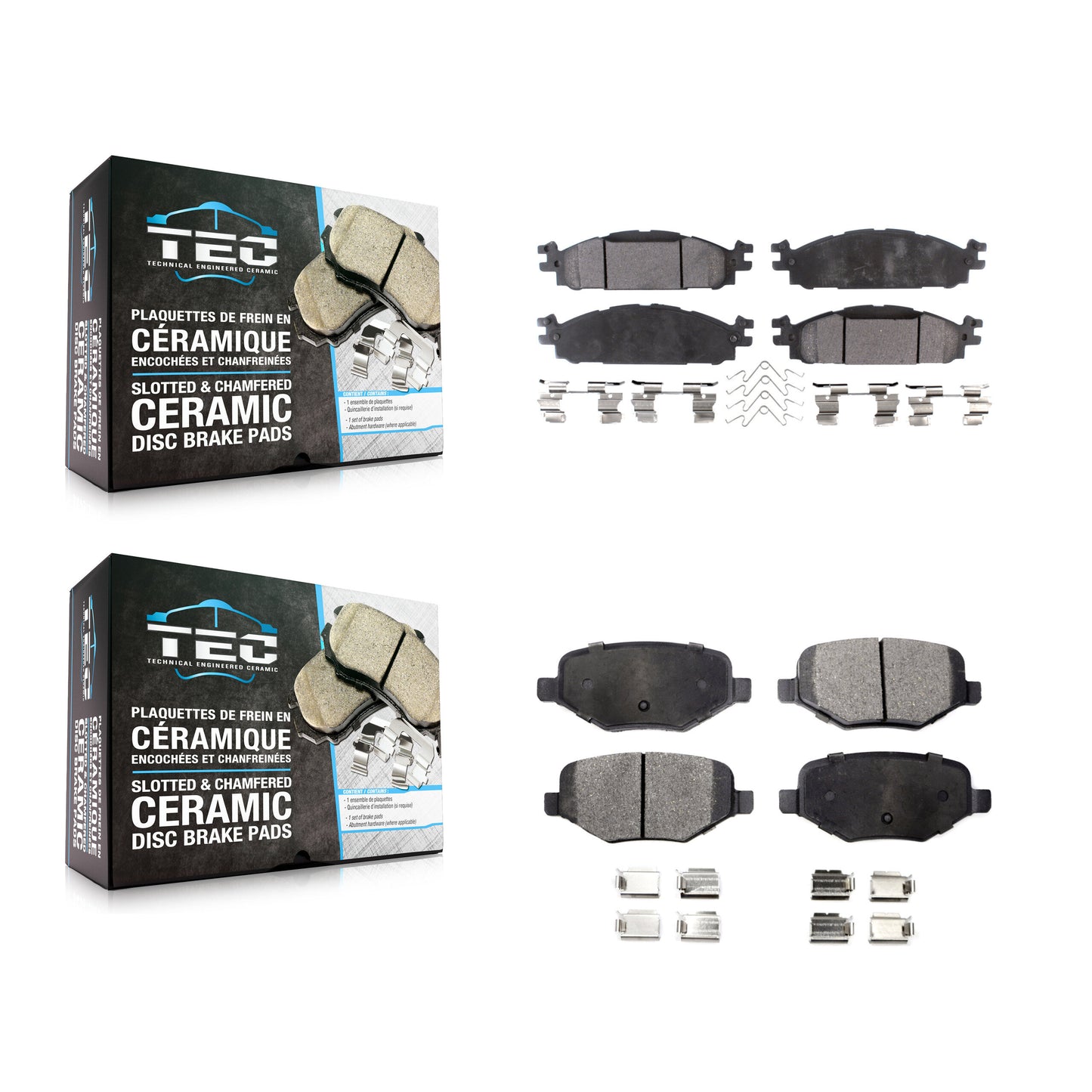 [Avant + Arrière] Kit de plaquette (céramique) de frein pour Ford Explorer Taurus Flex Lincoln MKT MKS KTC-100226