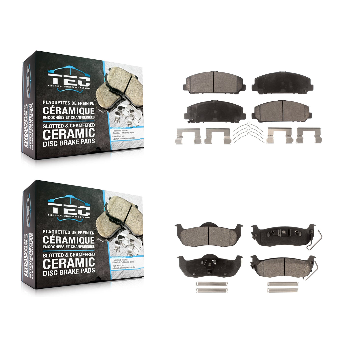 [Avant + Arrière] Kit de plaquette (céramique) de frein pour Nissan Titan Armada Infiniti QX56 INFINITI TITAN KTC-100227