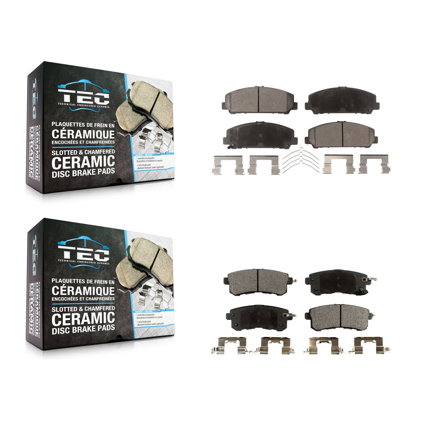 [Avant + Arrière] Kit de plaquette (céramique) de frein pour INFINITI Nissan Armada QX80 QX56 KTC-100230
