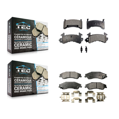 [Avant + Arrière] Kit de plaquette (céramique) de frein pour Chevrolet S10 GMC Sonoma Blazer Jimmy Isuzu Hombre KTC-100239