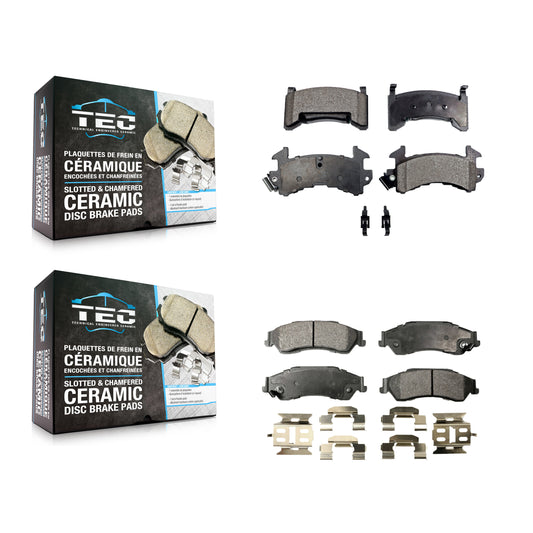 [Avant + Arrière] Kit de plaquette (céramique) de frein pour Chevrolet S10 GMC Sonoma Blazer Jimmy Isuzu Hombre KTC-100239