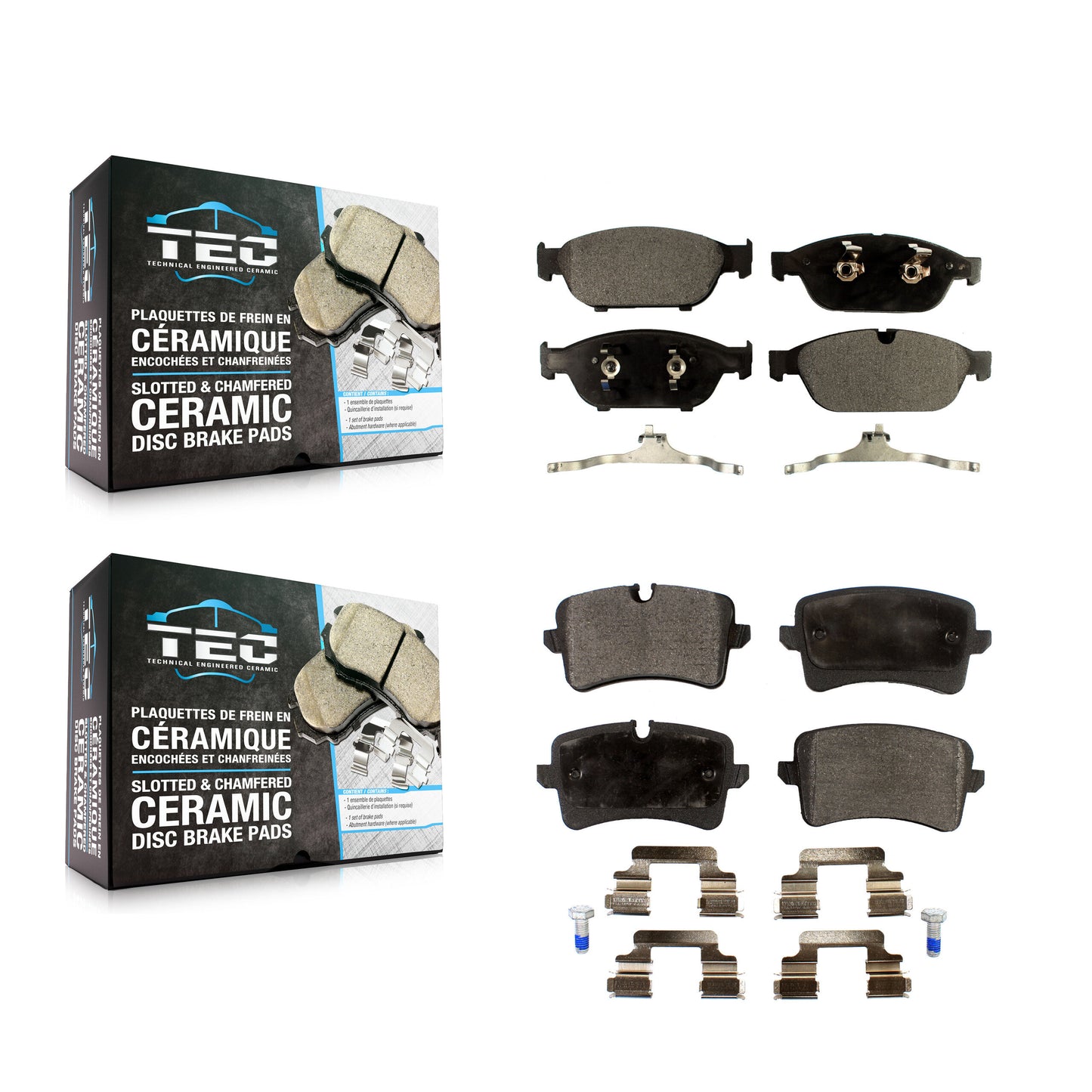 [Avant + Arrière] Kit de plaquette (céramique) de frein pour Audi A6 Quattro A7 A8 KTC-100244