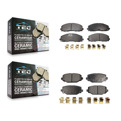 [Avant + Arrière] Kit de plaquette (céramique) de frein pour Dodge Grand Caravan Journey Chrysler Town & Country Ram C/V Volkswagen Routan KTC-100256