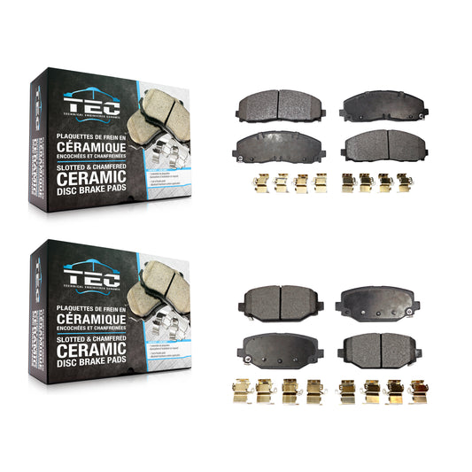[Avant + Arrière] Kit de plaquette (céramique) de frein pour Dodge Grand Caravan Journey Chrysler Town & Country Ram C/V Volkswagen Routan KTC-100256